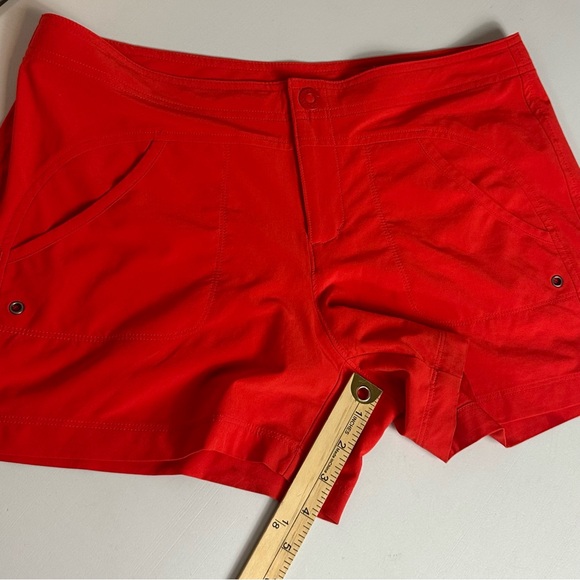 Athleta Women’s Saffron Red Costa Athletic Utility Shorts Quick Dry UPF50 Size 8 - Picture 7 of 8